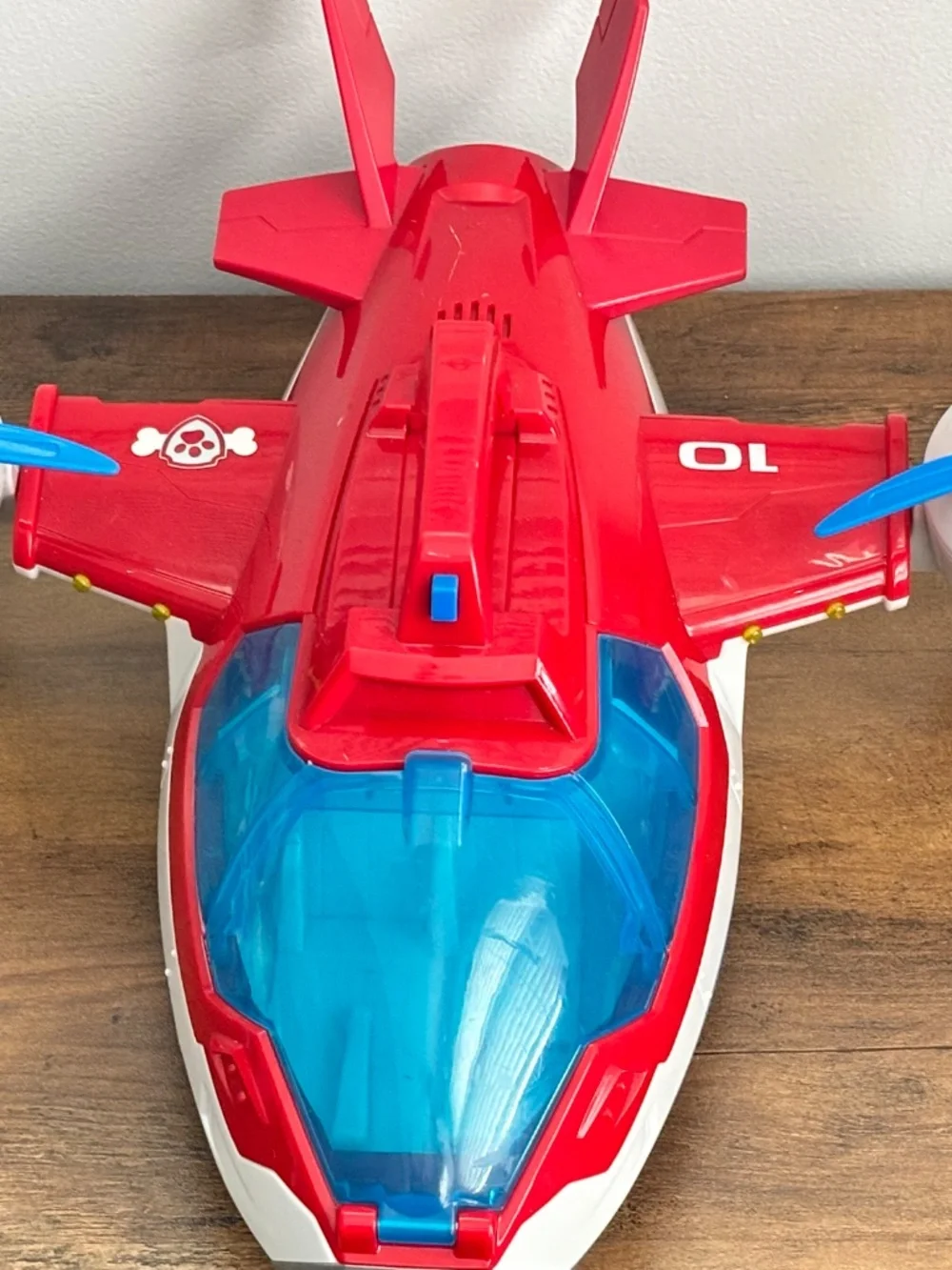 Paw Patrol Air Patroller Rescue Plane Airplane Lights Sound Toy Red Blue WORKS